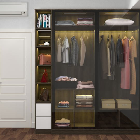 TỦ QUẦN ÁO CÁNH KÍNH LÙA KL 40 3